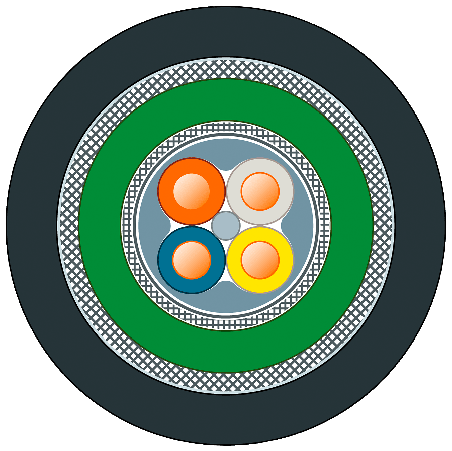 SIEMENS - IE ROBUST GROUND CABLE 2X2, BY METER 6XV18712N