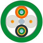 SIEMENS - FO FRNC Cable 50/125/1400 (OM 2), sezionabile, MM, senza alogeni, UL,a metraggio