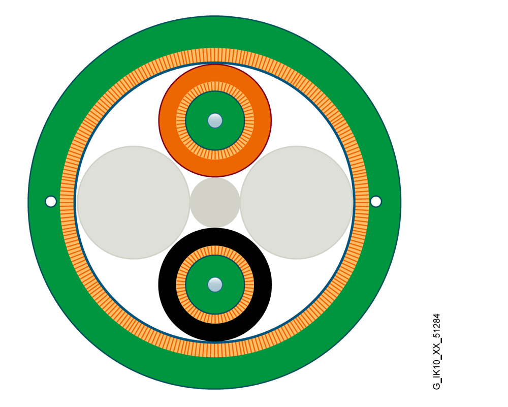 SIEMENS - FO Flexible Cable 50/ 125 (OM4BI), senza alogeni, sezionabile, a metraggio