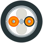 SIEMENS - FO Ground Cable 50/125/1400 (OM 2), MM, 2x 2 ST, protezione antiroditori, 300m
