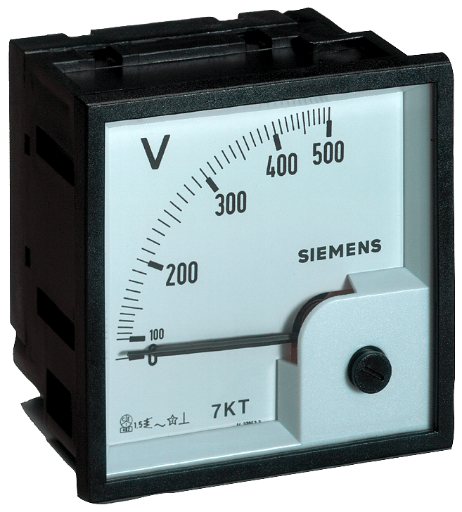 SIEMENS - Volt con 72x 72 mm direttamente SCALA 0-500VCA