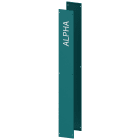 SIEMENS - ALPHA 630 Universal, parete laterale chiusa: IP55, basic verde blu A=1600, P=250, 2 pezzi CK