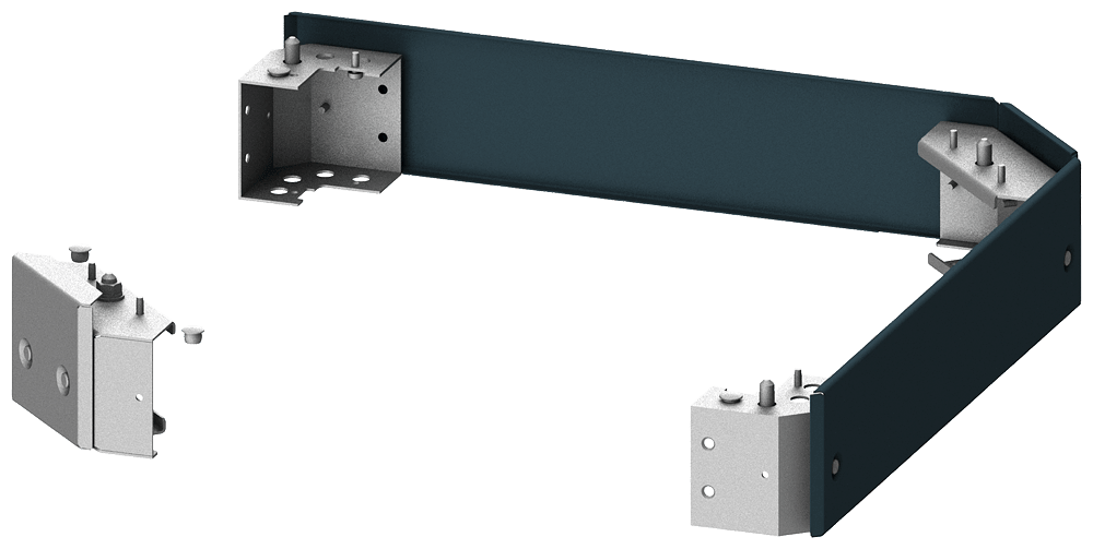 SIEMENS - Angolari zoccolo con copertura per scomparto dangolo, A: 100mm, P: 600mm 8PQ10100BA05