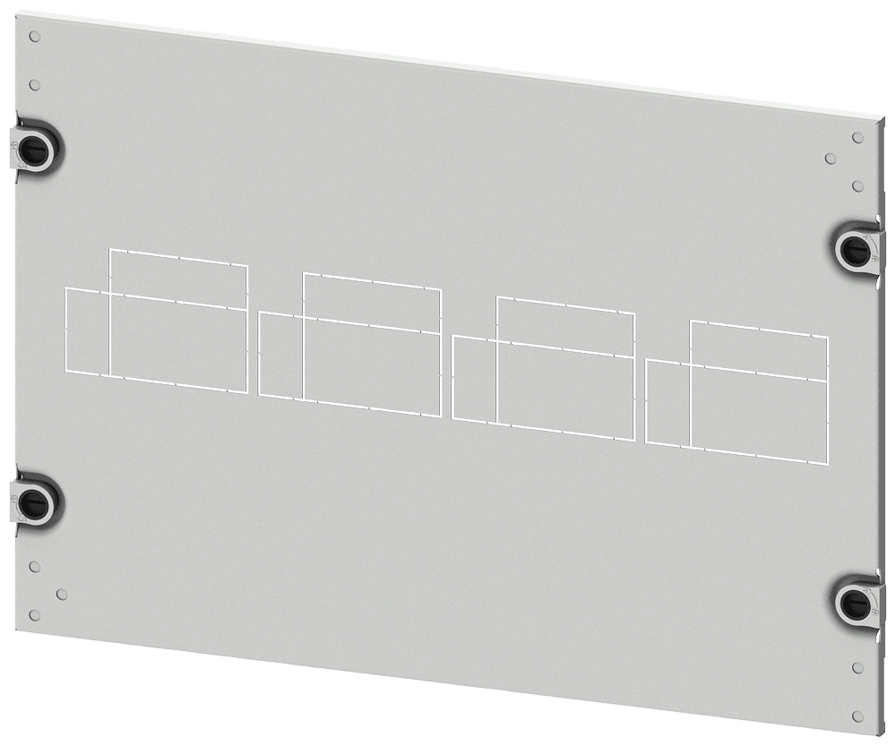 SIEMENS - mostrina copriforo 3VA10 (100A), 3VA11 (160A), a 4 poli, installazione fissa, tecnica ad innesto, azionamento: direttamente, comando rotativo front...