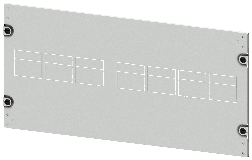 SIEMENS - mostrina copriforo 3VA10 (100A), 3VA11 (160A), a 3 poli, struttura 8US, azionamento: direttamente, comando rotativo frontale, comando a motore, A: ...