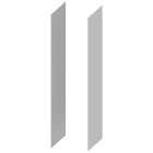 SIEMENS - Parete laterale, A: 2000mm P: 600mm, 1 set=2 pezzi