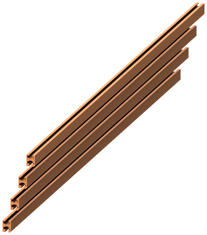 SIEMENS - Guide profilate per sbarre di distribuzione verticali 30x40, L: 1610mm, 1 set=4 pezzi 8PQ40000BA26