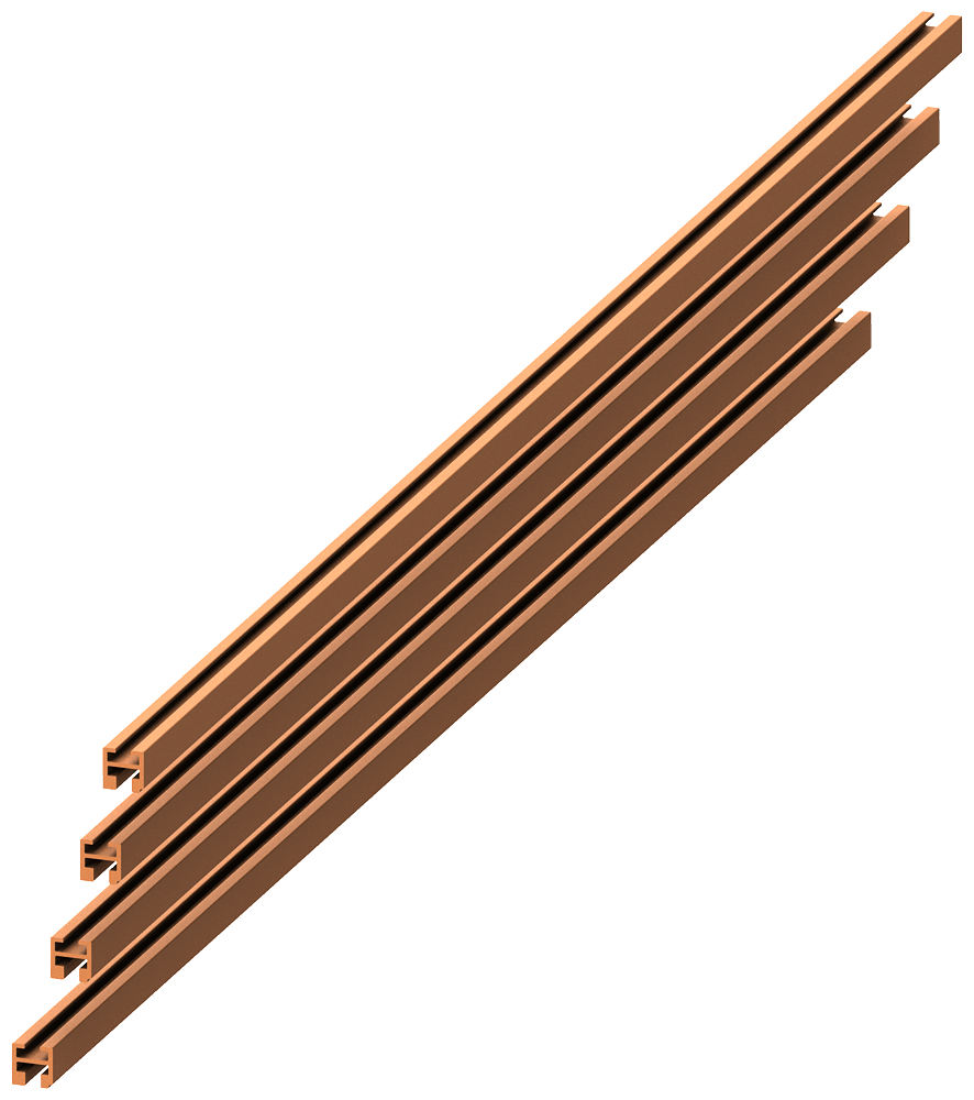 SIEMENS - Guide profilate per sbarre di distribuzione verticali 30x30, L: 1610mm, 1 set=4 pezzi 8PQ40000BA27