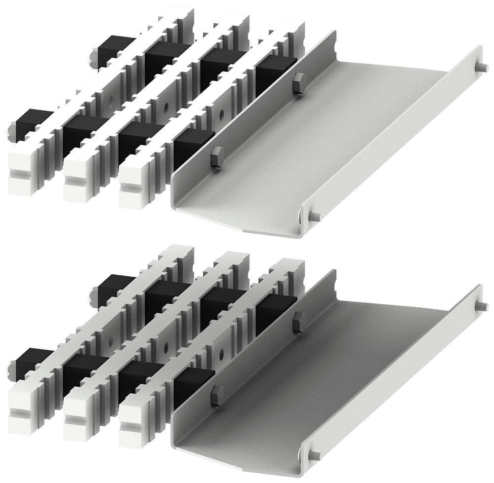 SIEMENS - Supporto sbarre di distribuzione verticali piane, La: 400mm, 1 set=2 pezzi 8PQ40002BA26