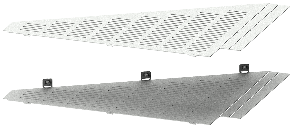 SIEMENS - Copertura segmento segregazione posteriore, La: 800 mm, 1 set=2 pezzi 8PQ50003BA64