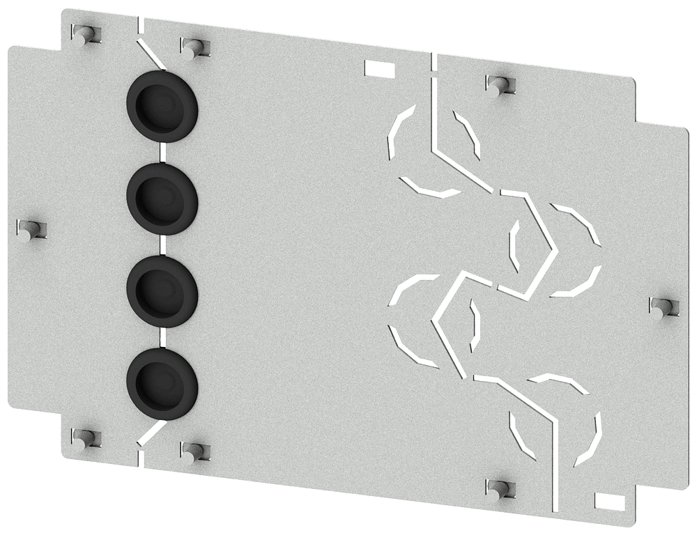 SIEMENS - Copertura collegamento posteriore 3VL1-3 (250A), a 4 poli, esecuzione estraibile 8PQ50003BA72
