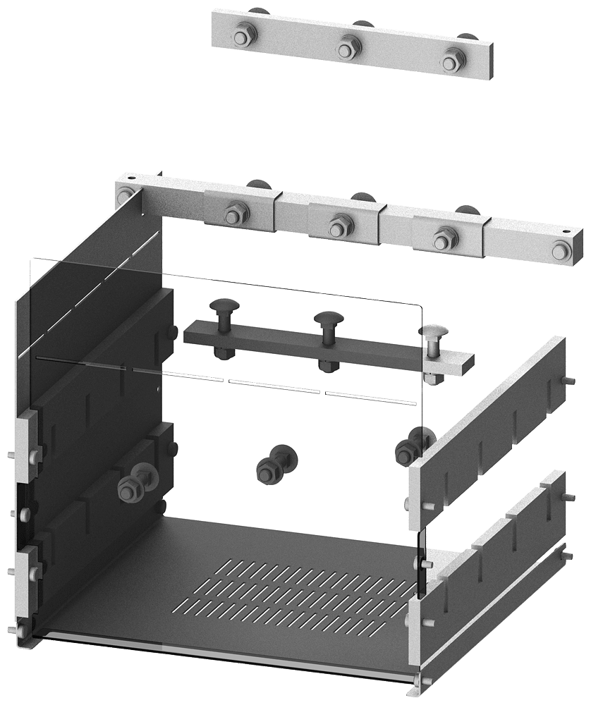 SIEMENS - Collegamento sbarra collettrice verticale 3WL GC I, esecuzione fissa La: 400mm per porta modulare 8PQ60005BA48