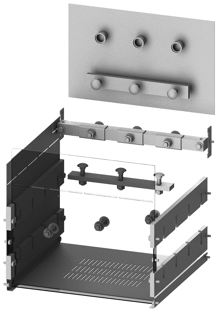 SIEMENS - Collegamento sbarra collettrice verticale 3WL GC I, esecuzione estraibile La: 400mm per porta modulare 8PQ60005BA50