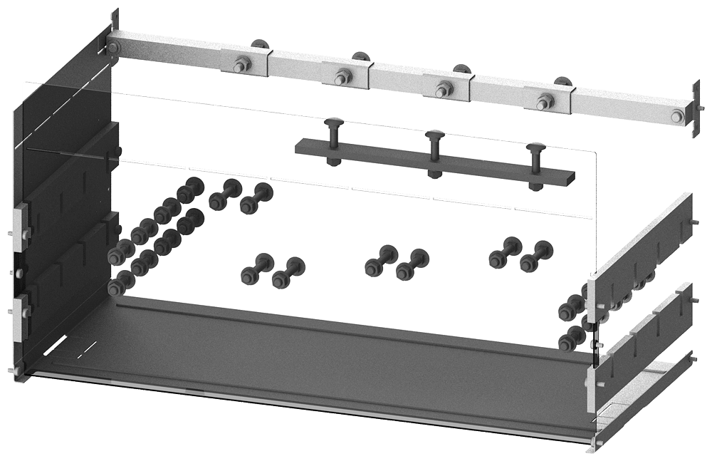 SIEMENS - Collegamento sbarra collettrice verticale 3WL GC II, esecuzione fissa, esecuzione estraibile, La: 800mm 8PQ60005BA53