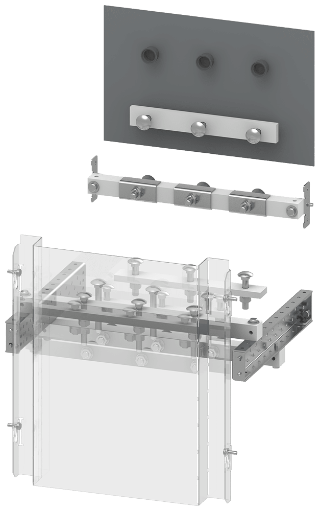 SIEMENS - Collegamento cavi 3WA GC I, a 3/4 poli, esecuzione estraibile, La: 400mm 8PQ60005BA80