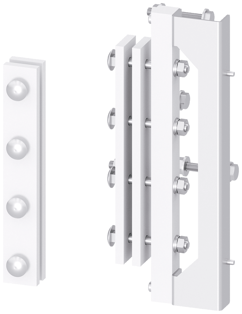 SIEMENS - Collegamento sbarra di distribuzione verticale, 3VA27 (1600A), esecuzione fissa, a 3/4 poli, A: 450mm 8PQ60014BA65