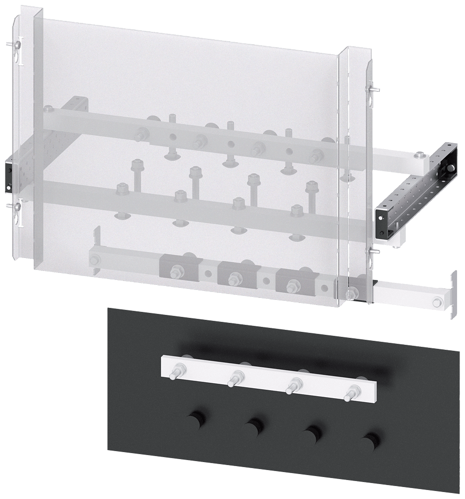 SIEMENS - Collegamento cavi 3WA (800 V) 3WA grand. costr. 1, collegamento cavi: in alto a 3 o 4 poli