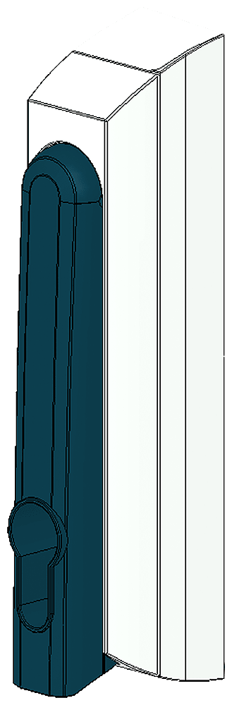 SIEMENS - Maniglia girevole per profilo semicilindrico 8PQ94000BA41