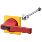 SIEMENS - Comando porta 8UC7, operatore colore rosso, mostrina frontale colore giallo per interruttori automatici 3VL7, 3VL8