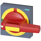 SIEMENS - Operatore con mostrina frontale OFF di emergenza, dimensioni 100x 100, per albero 8 x 8 Test-0-I