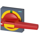 SIEMENS - Operatore con mostrina frontale standard, OFF di emergenza; dimensioni 100 x 100, per albero 10x 10, I-0-II