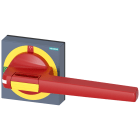 SIEMENS - Operatore con mostrina frontale standard, OFF di emergenza; dimensioni 100 x 100, per albero 12x 12, Test-0-I