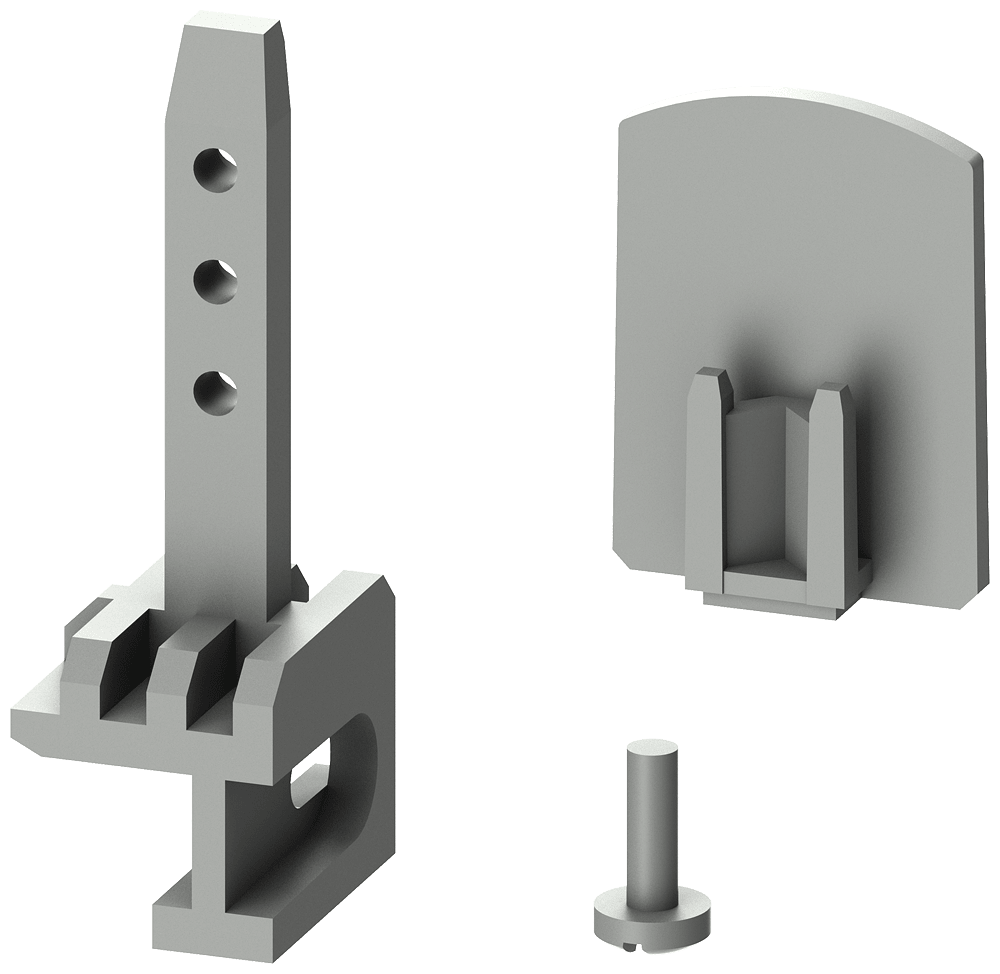SIEMENS - Kit antivibrazione e antiurto 2, limitatori di guida portante 4 viti, 2 pin lunghi 8US19981CA10