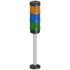 SIEMENS - Apparecchio completo, colonnina di segnalazione, giallo, blu, verde, con LED integrato AC/DC 24V
