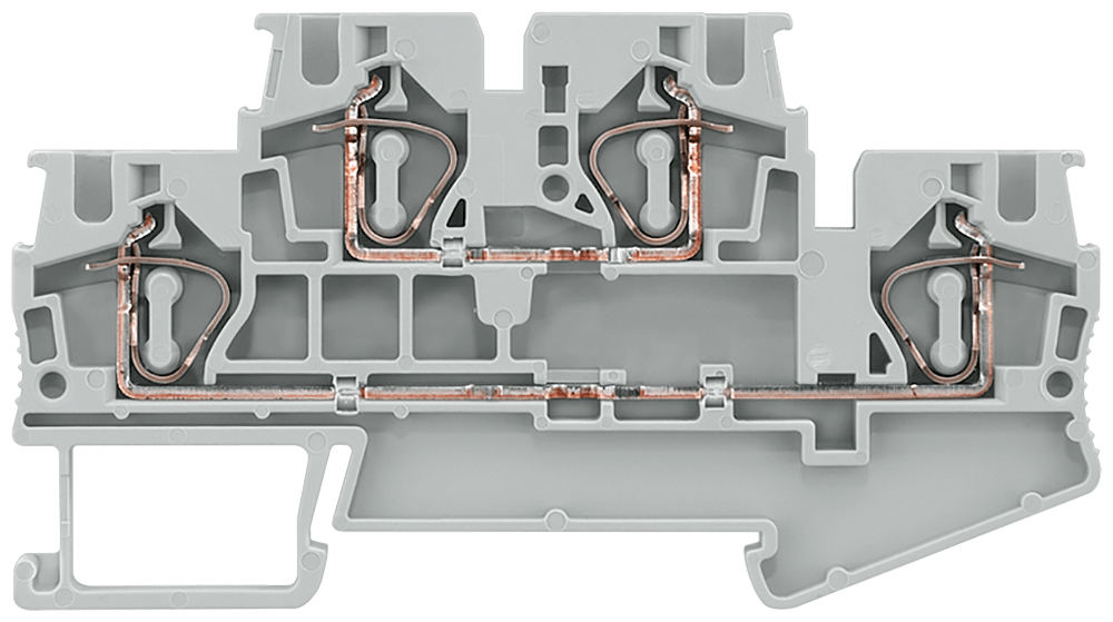 SIEMENS - Morsetto a due piani con collegamento a molla, sezione: 0,5 ... 4 mm², larghezza: 6,2 mm