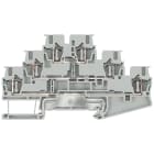 SIEMENS - Morsetto a tre piani 2,5 mm²; PE; L; N, grigio; larghezza 5,2 mm