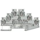 SIEMENS - Morsetto a tre piani 2,5 mm²; PE; L; L; grigio; larghezza 5,2 mm