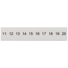 SIEMENS - Targhetta di siglatura, frontale, con 11-20, verticale, larghezza del morsetto: 5,2 mm
