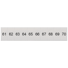 SIEMENS - Targhetta di siglatura, frontale, con 61-70, verticale, larghezza del morsetto: 5,2 mm