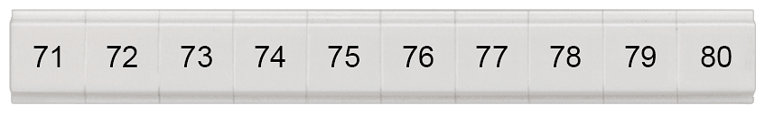 SIEMENS - Targhetta di siglatura, piatta, con 71-80, verticale, larghezza del morsetto: 5,2 mm, A: 6,4 mm