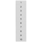 SIEMENS - Targhetta di siglatura, frontale, con 1-10, orizzontale, larghezza del morsetto: 4,2 mm