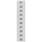 SIEMENS - Targhetta di siglatura, frontale, con 21-30, orizzontale, larghezza del morsetto: 5,2 mm 8WH81402AB25