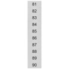 SIEMENS - Targhetta di siglatura, frontale, con 81-90, orizzontale, larghezza del morsetto: 5,2 mm 8WH81402AB85