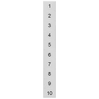 SIEMENS - Targhetta di siglatura, frontale, con 1-10, orizzontale, larghezza del morsetto: 8,2 mm