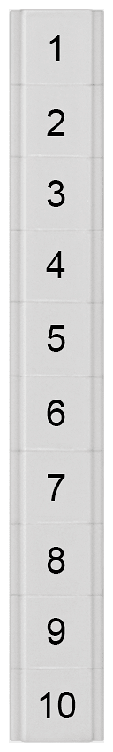 SIEMENS - Targhetta di siglatura, piatta, con 1-10, orizzontale, larghezza del morsetto: 5,2 mm 8WH81412AB05