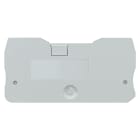 SIEMENS - Piastra terminale per morsetti passanti 2,5 mm², con collegamento rapido, colore: grigio 8WH90001AA00
