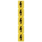 SIEMENS - Targhetta di siglatura, con simbolo di fulmine, verticale, larghezza del morsetto: 8,2 mm, giallo
