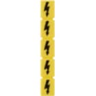 SIEMENS - Targhetta di siglatura, con simbolo di fulmine, verticale, larghezza del morsetto: 16,2 mm, giallo 8WH90675AA06