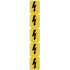 SIEMENS - Targhetta di siglatura, con simbolo di fulmine, verticale, larghezza del morsetto: 16,2 mm, giallo