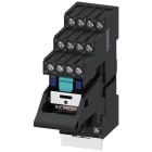 SIEMENS - Relè a spina, apparecchio completo, DC 24 V, 4CO, modulo LED, zoccolo colore rosso