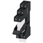 SIEMENS - Relè a spina, apparecchio completo, DC 24 V, 2CO, modulo LED, zoccolo colore rosso