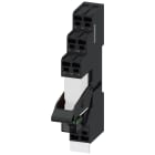 SIEMENS - Relè a spina, apparecchio completo, DC 24 V, 2CO, modulo LED, zoccolo colore rosso