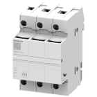 SIEMENS - portafusibili per cartucce cilindriche 10x38mm, a 3 poli In: 32 A,Un AC: 690 V