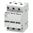 SIEMENS - portafusibili per cartucce cilindriche 10x38mm, a 3 poli In: 32 A,Un AC: 690 V segnalatore a LED