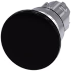 SIEMENS - Pulsante a fungo, 22 mm, rotondo, in metallo lucido, colore nero, 40 mm