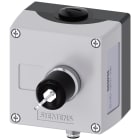 SIEMENS - custodia per dispositivi di comando 22 mm rotonda, materiale della pulsantiera plastica, parte superiore della pulsantiera grigia, 1 punto di coman...